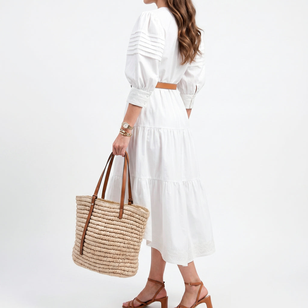 SOLARIS - Bolso capazo de rafia BEIGE