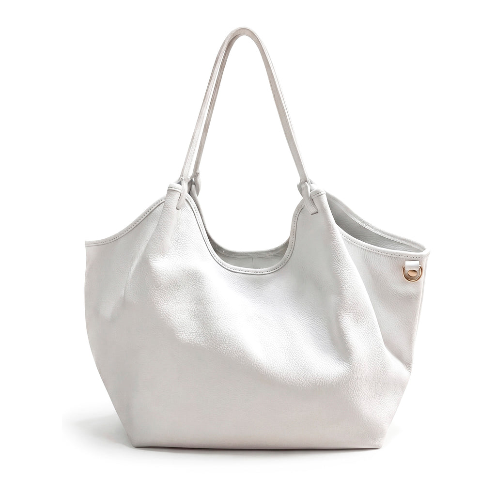 LUNA - Bolso Shopper Slouchy de piel BLANCO