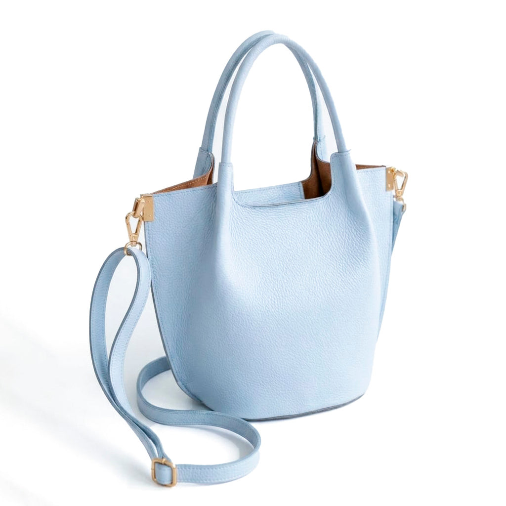 DENNA - Bolso Bucket de piel AZUL