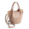 DENNA - Bolso Bucket de piel BEIGE