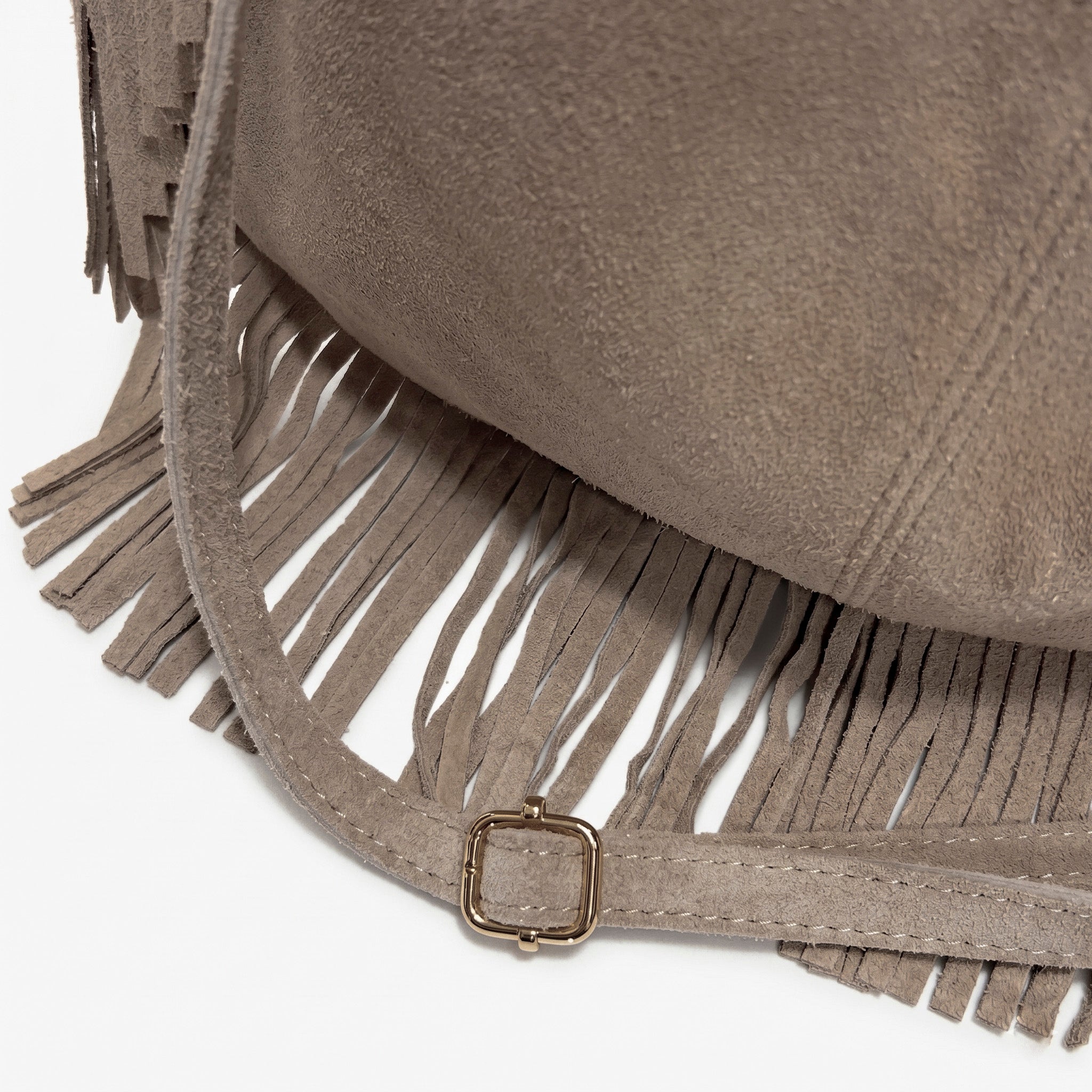 NOVA - Bolso shopper con flecos TAUPE
