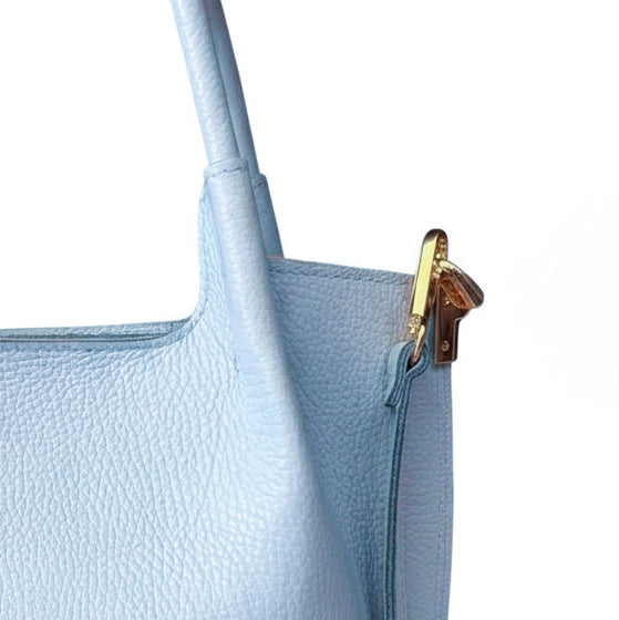 DENNA - Bolso Bucket de piel AZUL