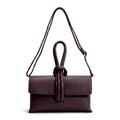 AURORA - Bolso de mano de piel BURDEOS