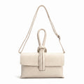AURORA - Bolso de mano de piel CREMA