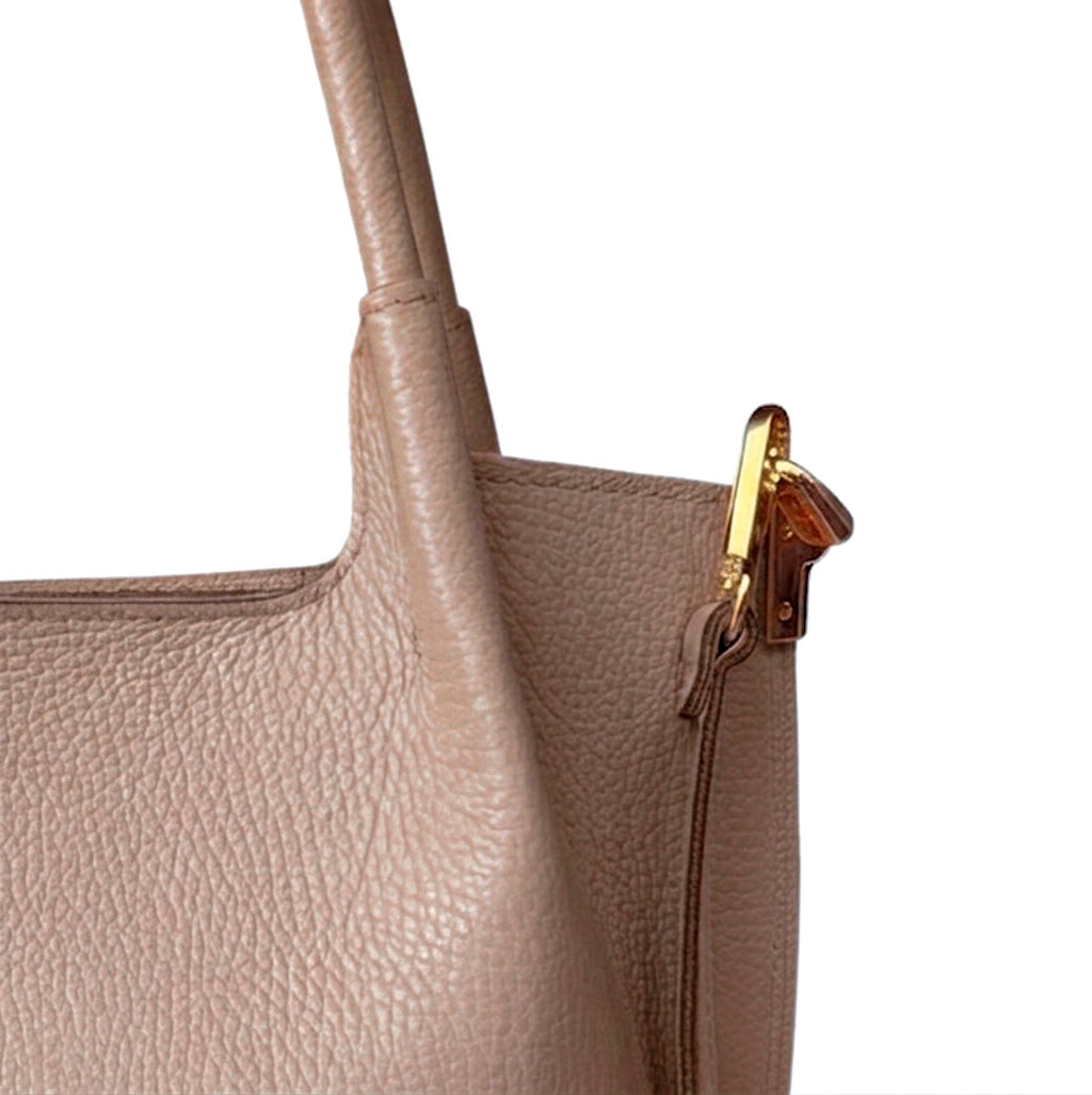 DENNA - Bolso Bucket de piel BEIGE