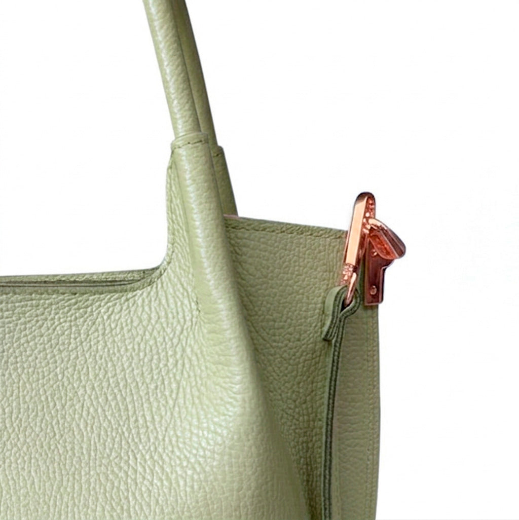 DENNA - Bolso Bucket de piel VERDE