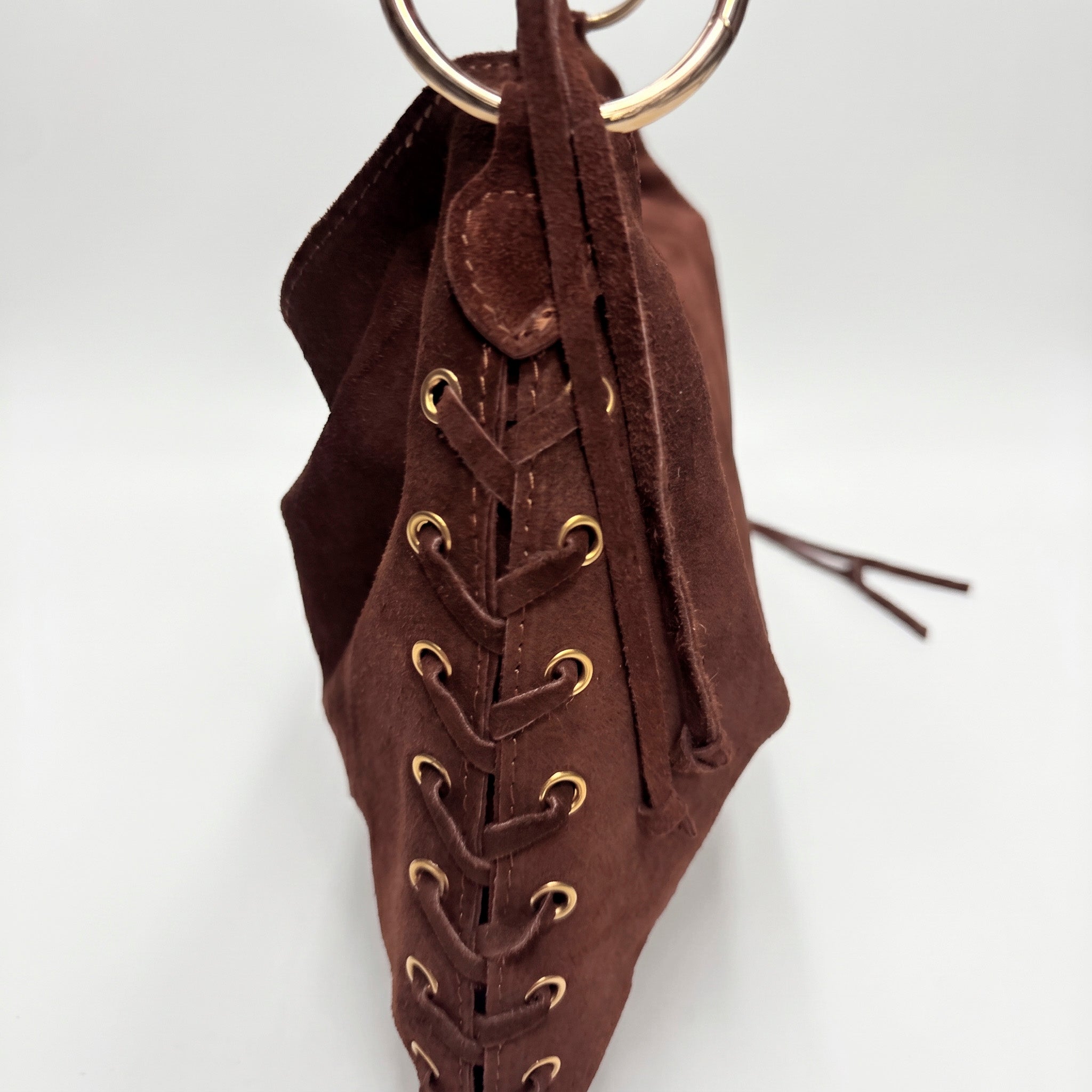 HALO - Bolso de hombro con asa trenzada MARRON