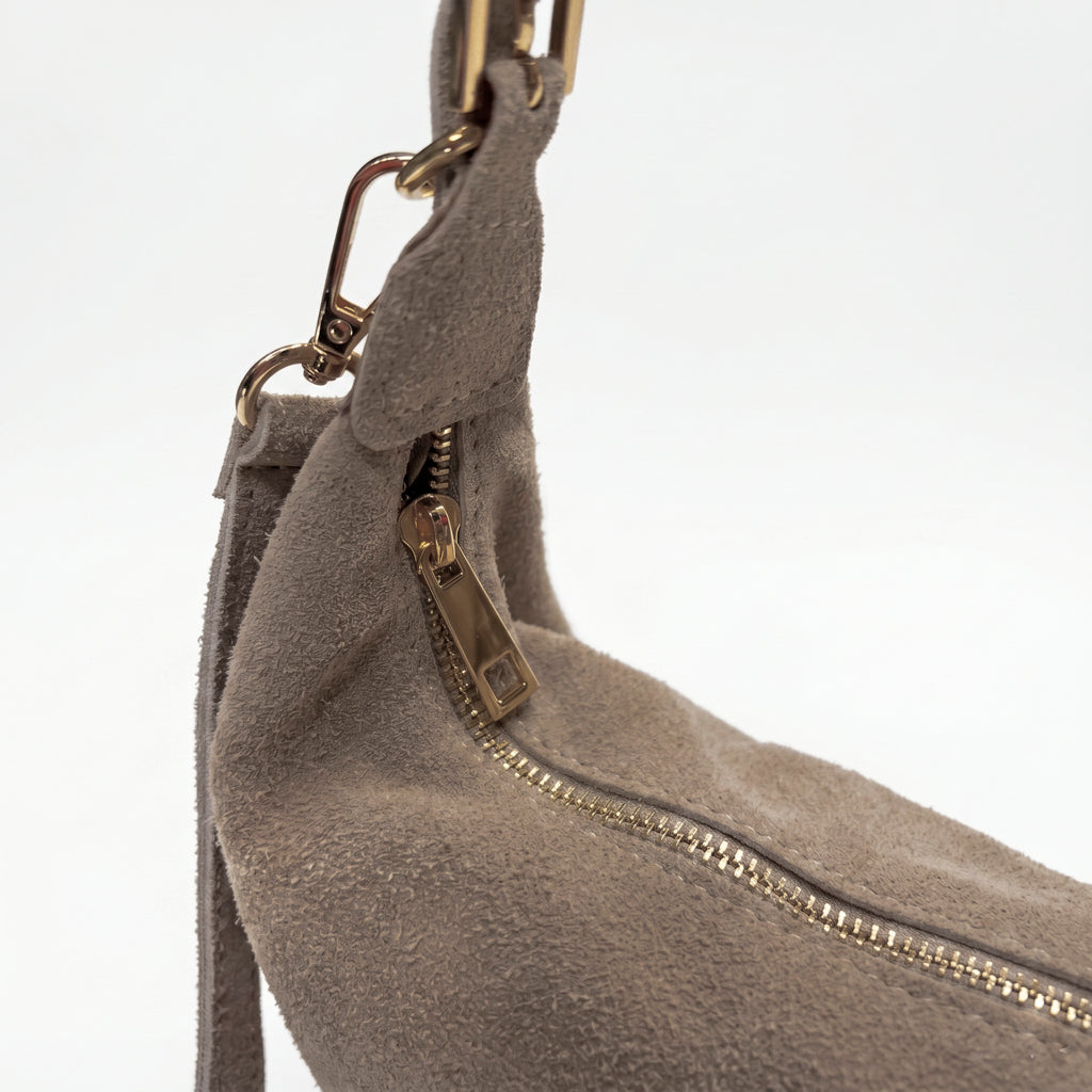 NOVA - Bolso shopper con flecos TAUPE