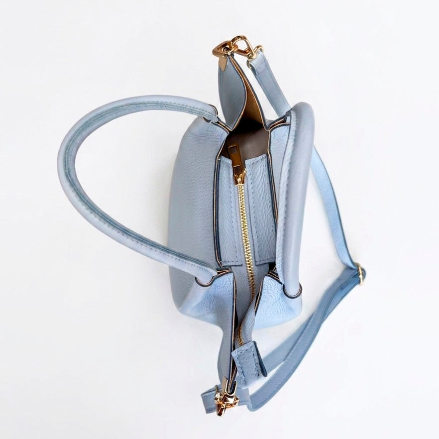 DENNA - Bolso Bucket de piel AZUL