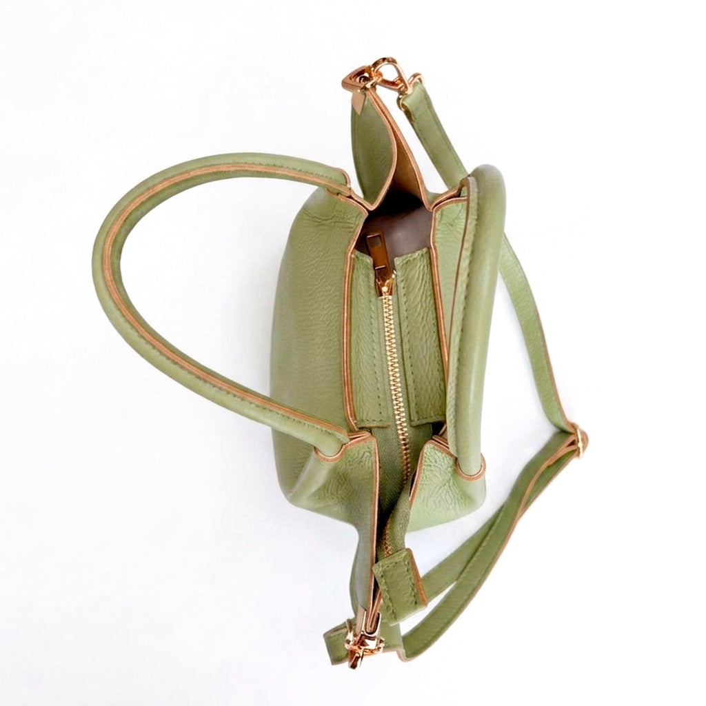 DENNA - Bolso Bucket de piel VERDE