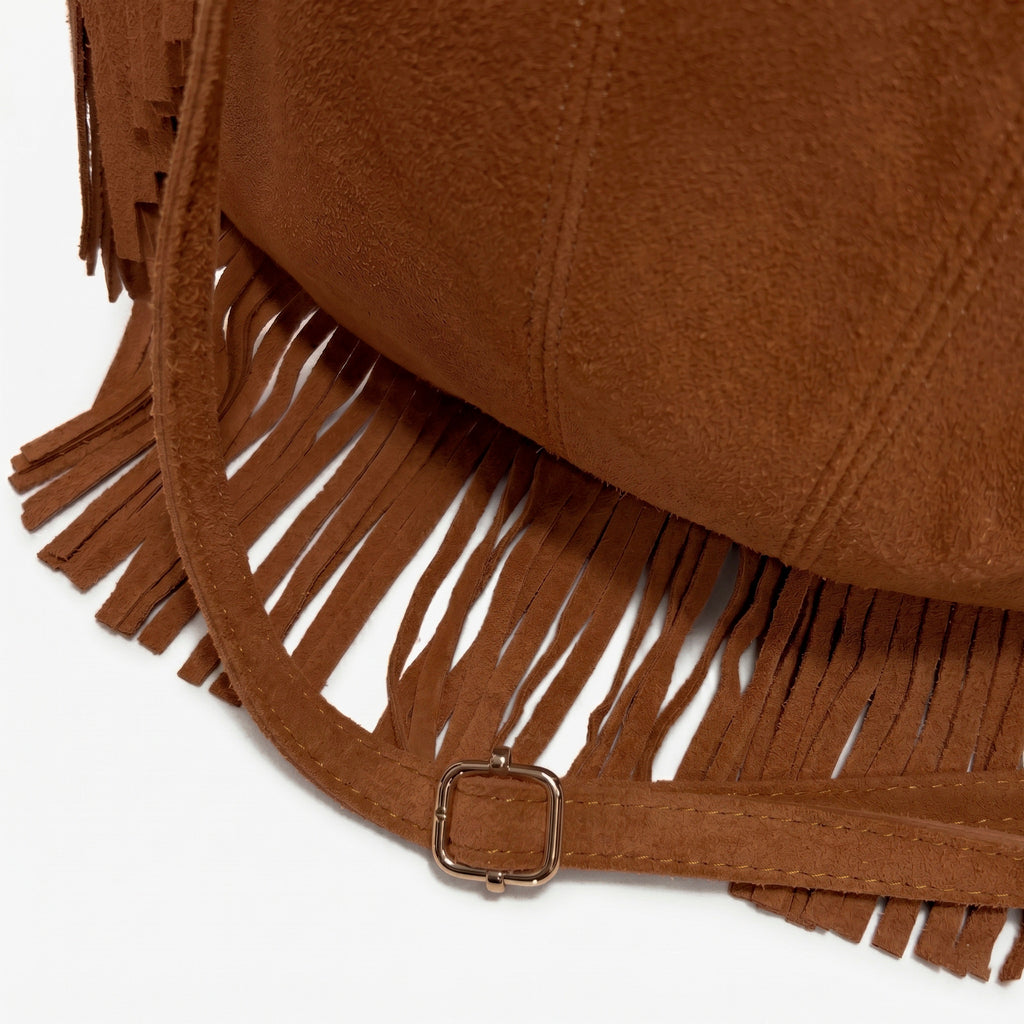 NOVA - Bolso shopper con flecos CAMEL
