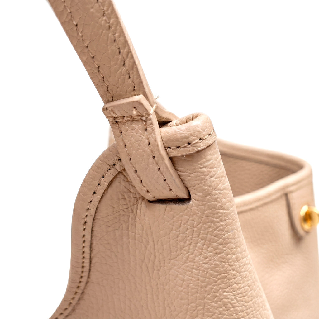LUNA - Bolso Shopper Slouchy de piel TAUPE
