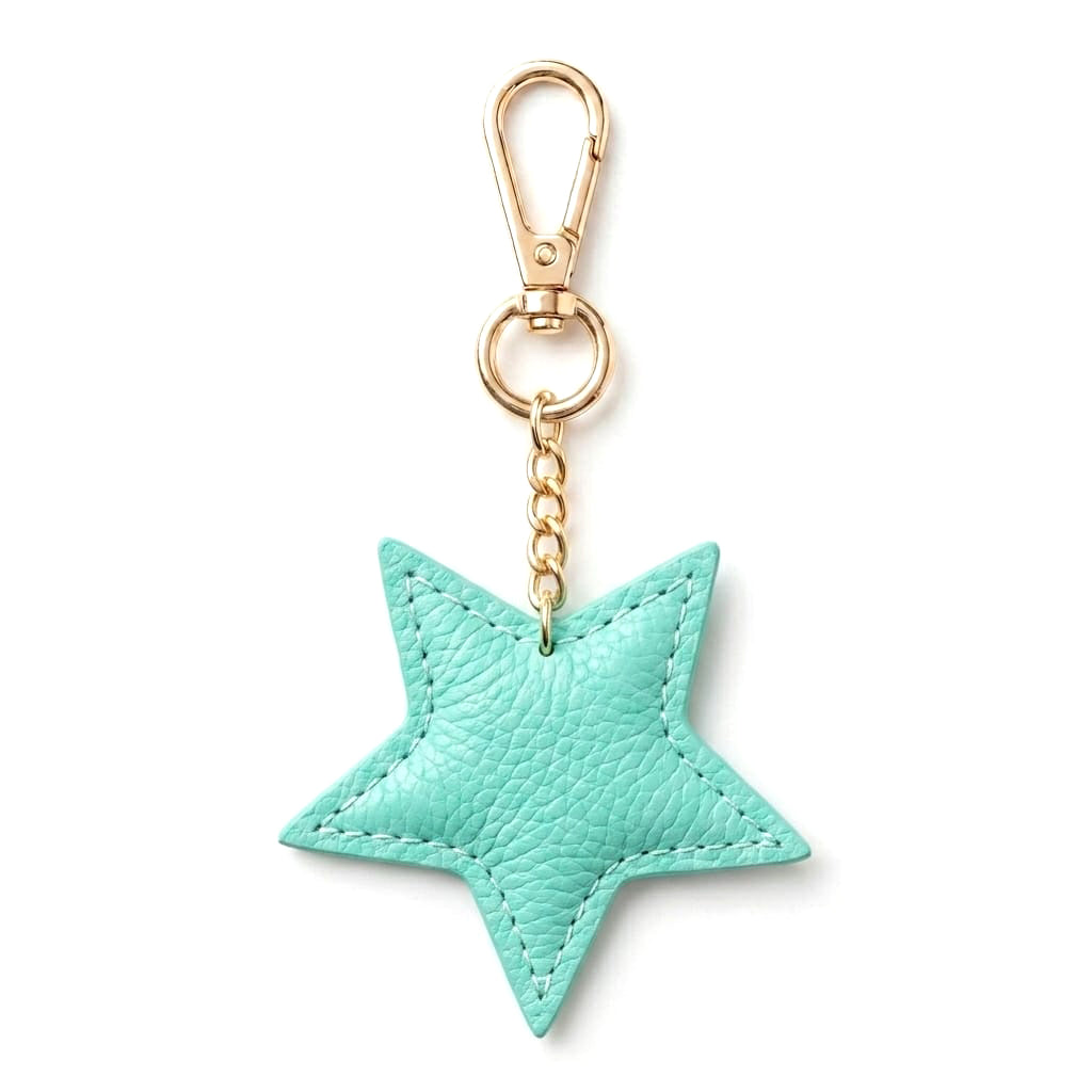 Llavero charm estrella AZUL AGUA