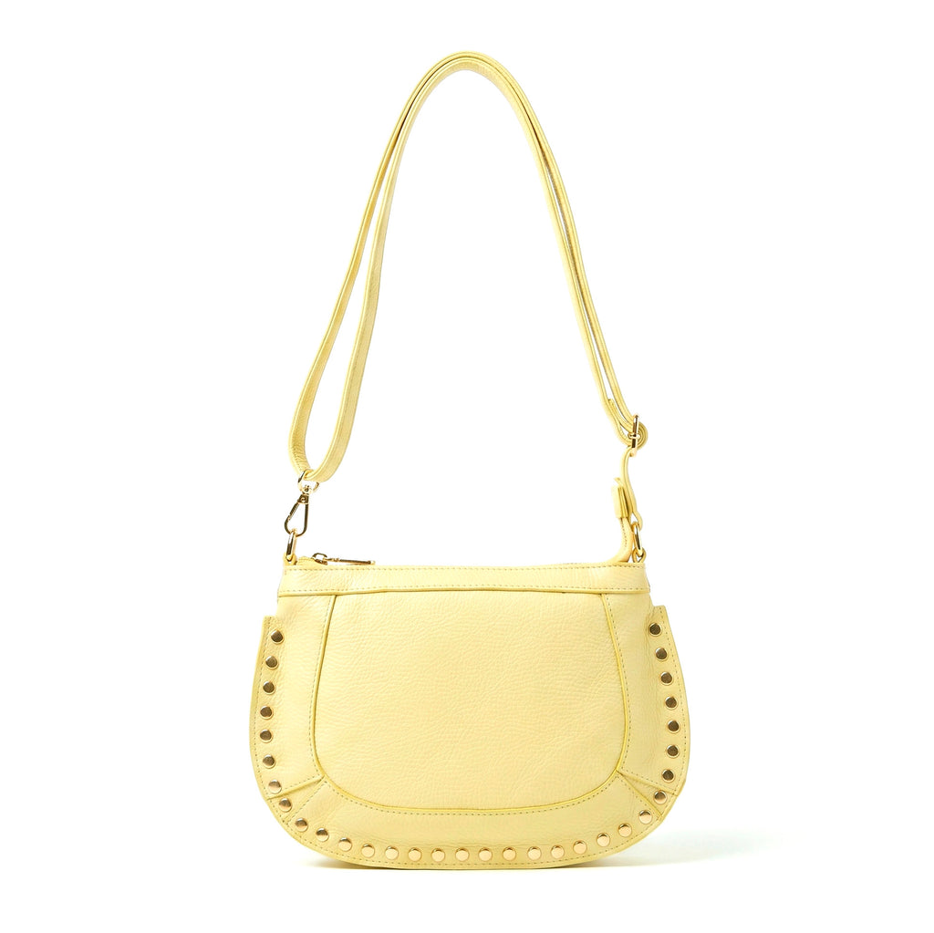 ÁUREA - Bolso bandolera de piel AMARILLO
