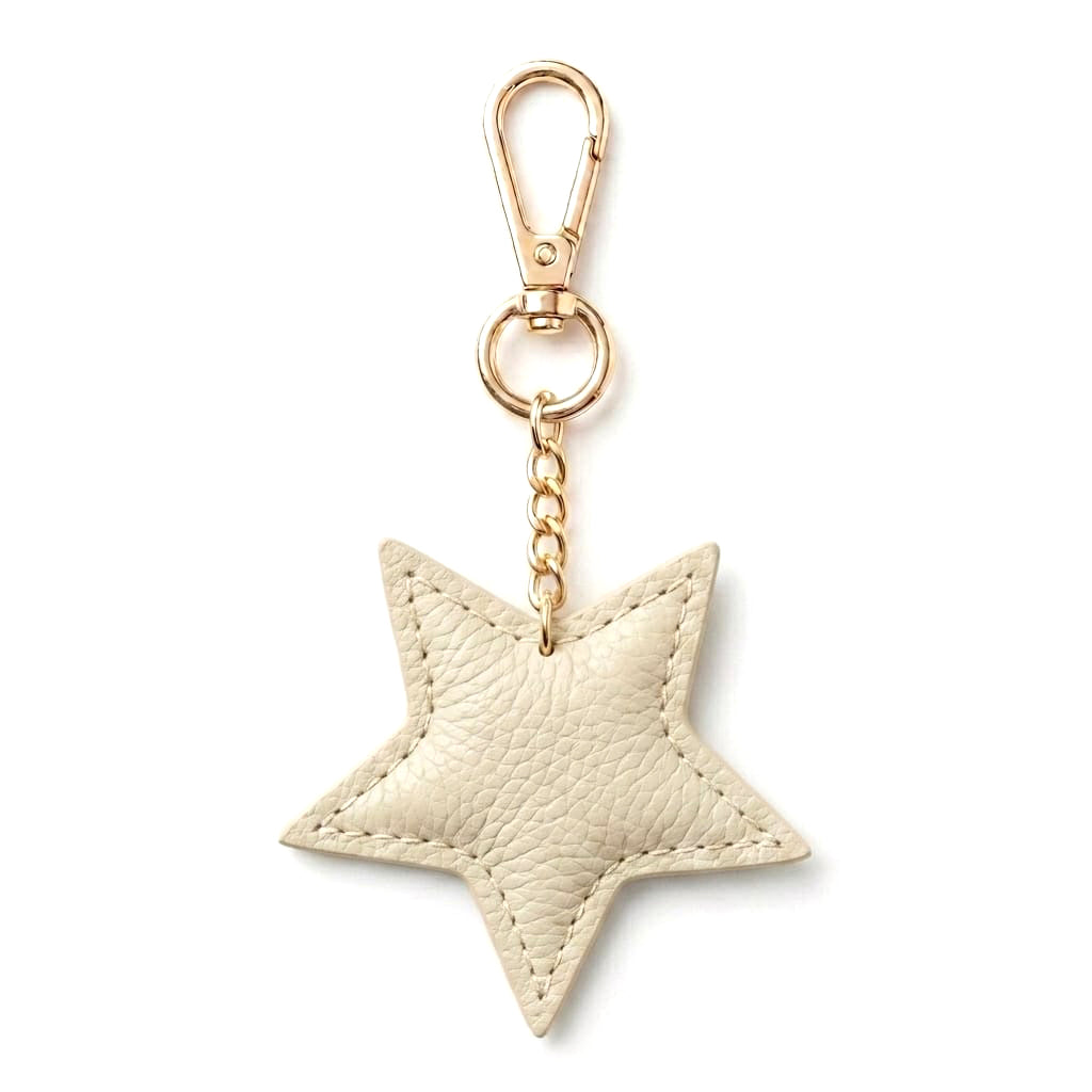 Llavero charm estrella BEIGE