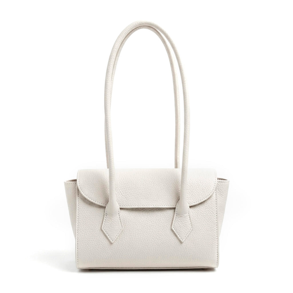 NÚBIA - Bolso trapezoidal de hombro BLANCO