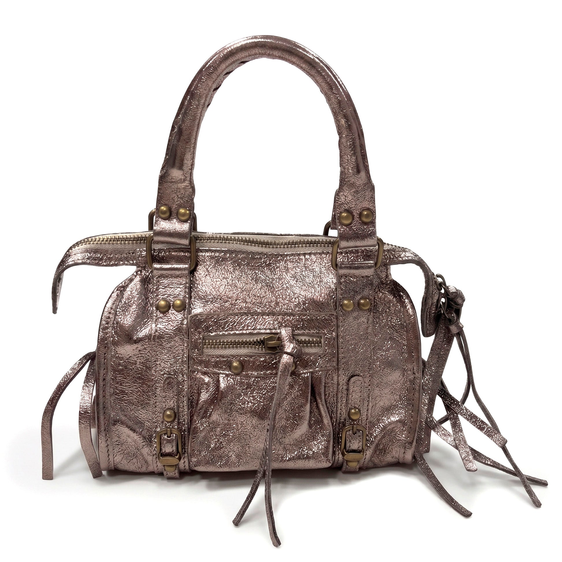 STELA - Bolso metalizado de piel BRONCE