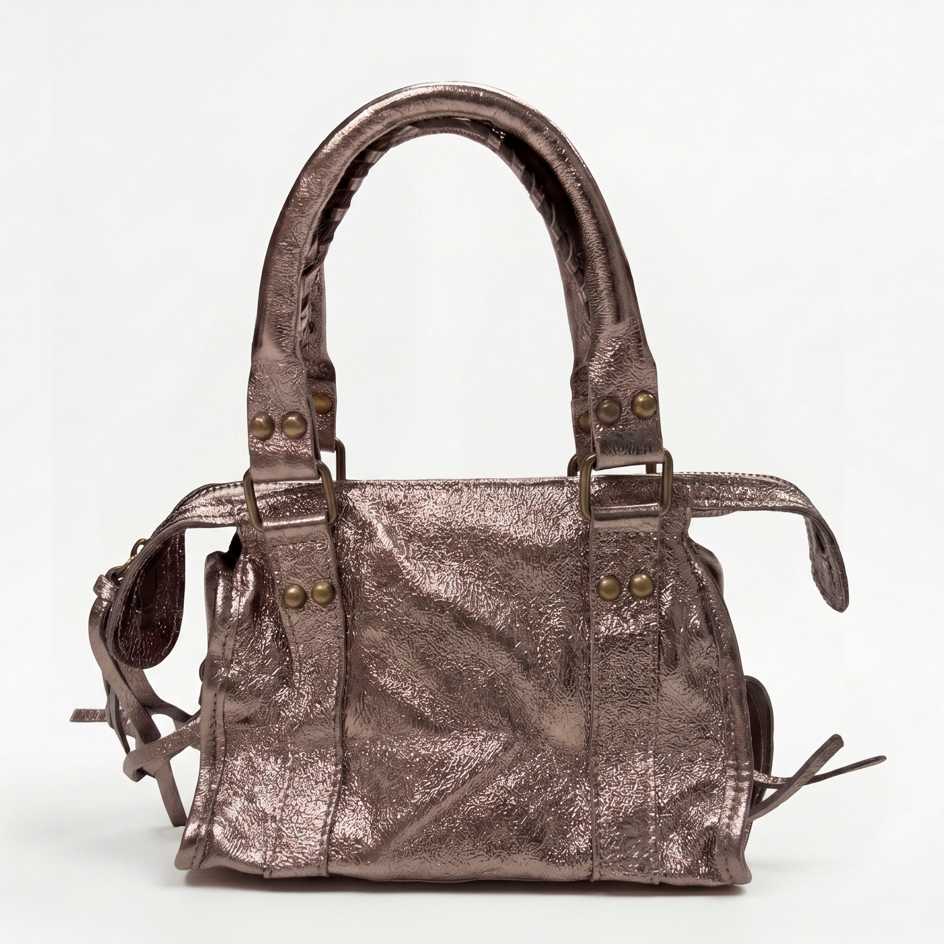 STELA - Bolso metalizado de piel BRONCE