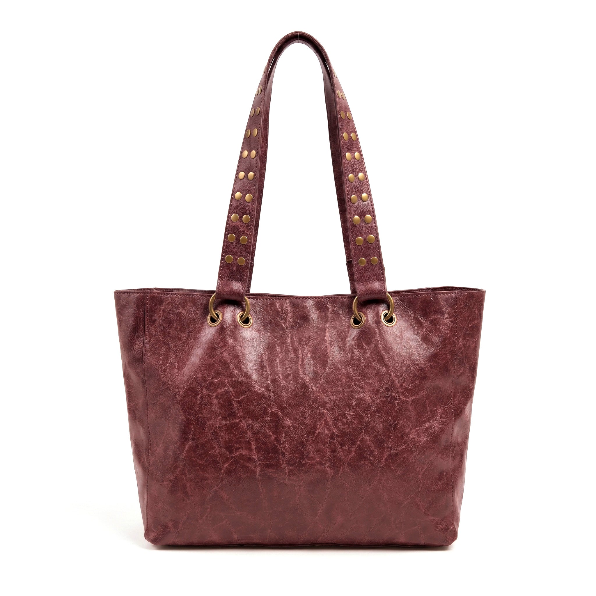 ALTAIR - Bolso shopper con tachuelas BURDEOS
