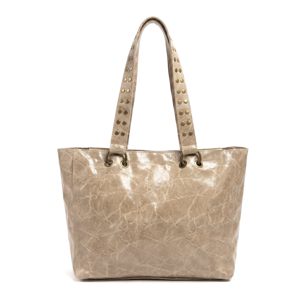 ALTAIR - Bolso shopper con tachuelas BEIGE