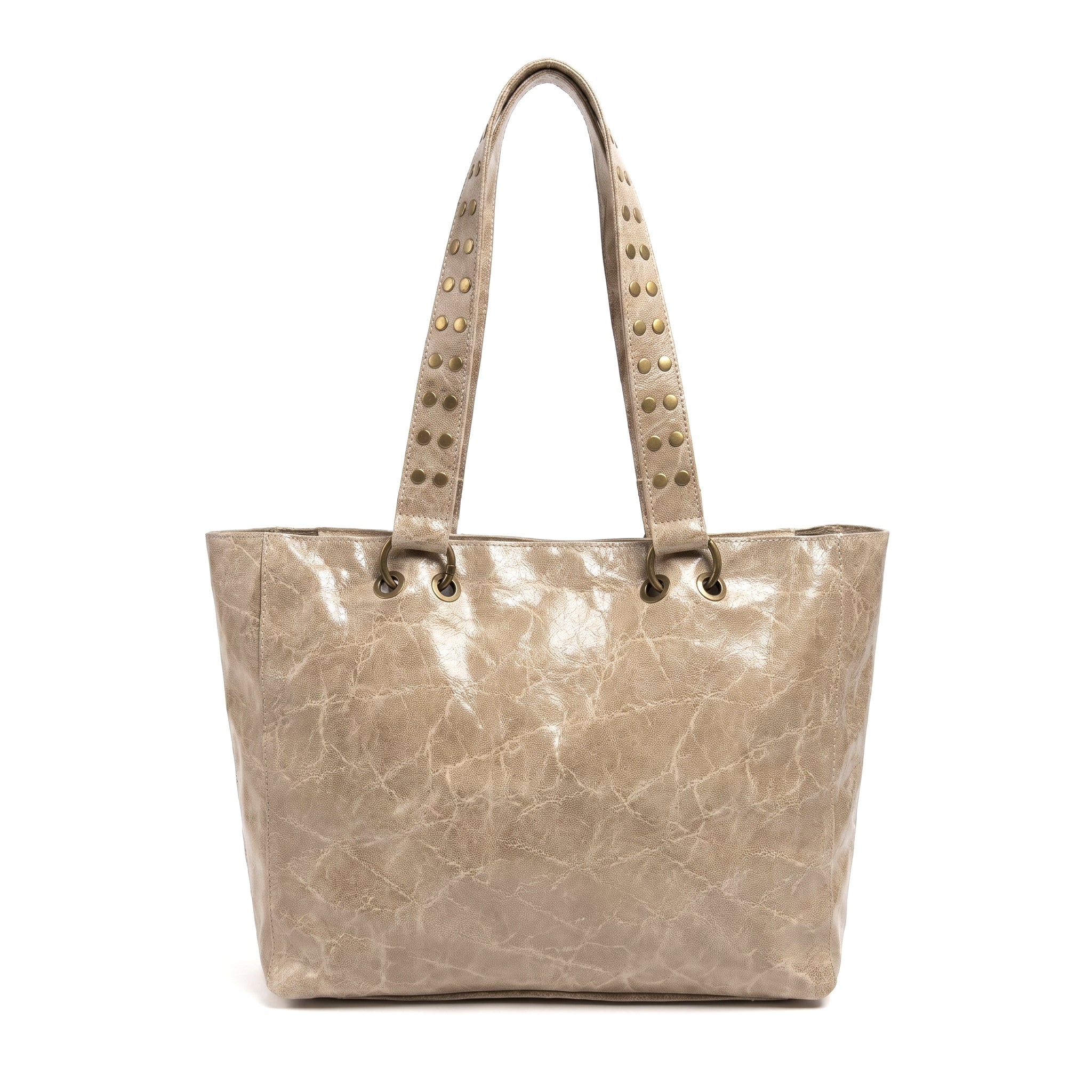 ALTAIR - Bolso shopper con tachuelas BEIGE