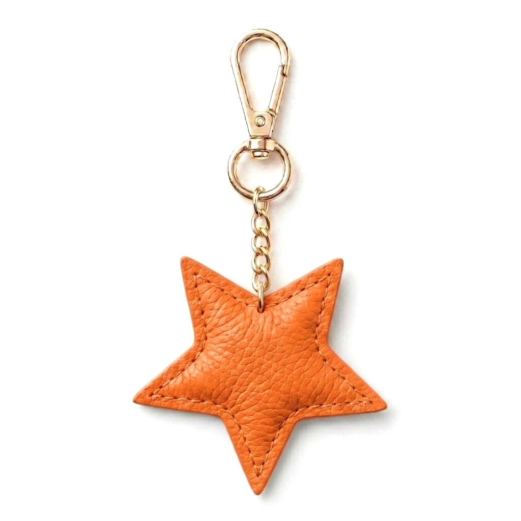 Llavero charm estrella NARANJA