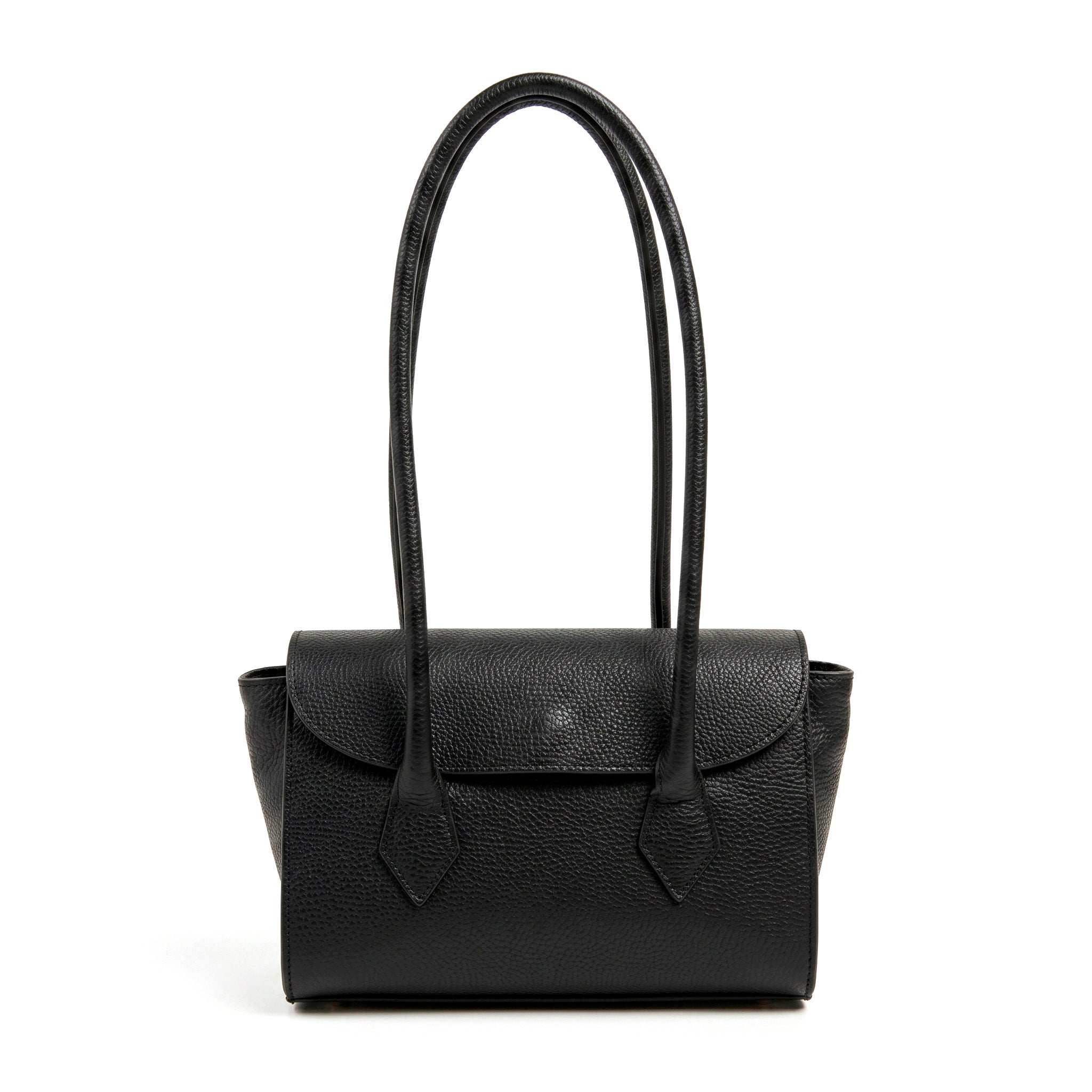 NÚBIA - Bolso trapezoidal de hombro NEGRO