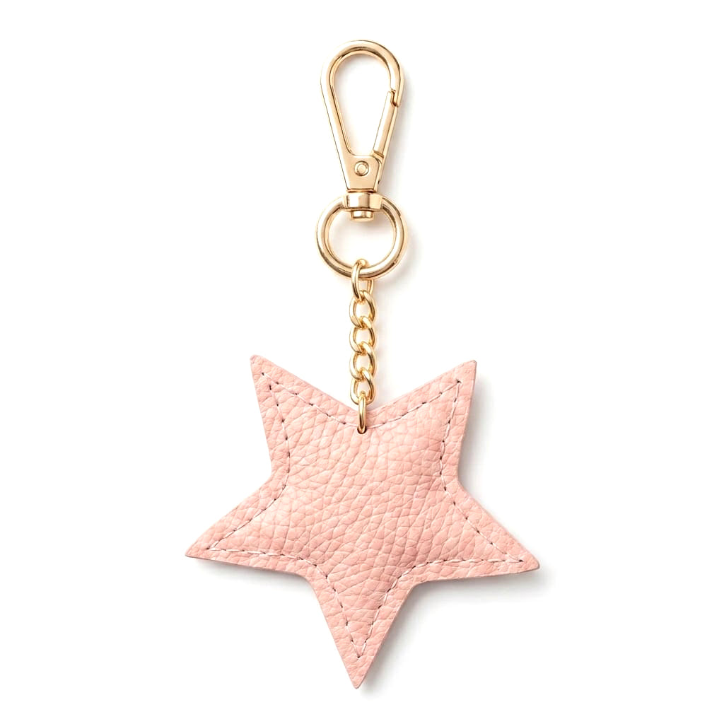 Llavero charm estrella ROSA CLARO