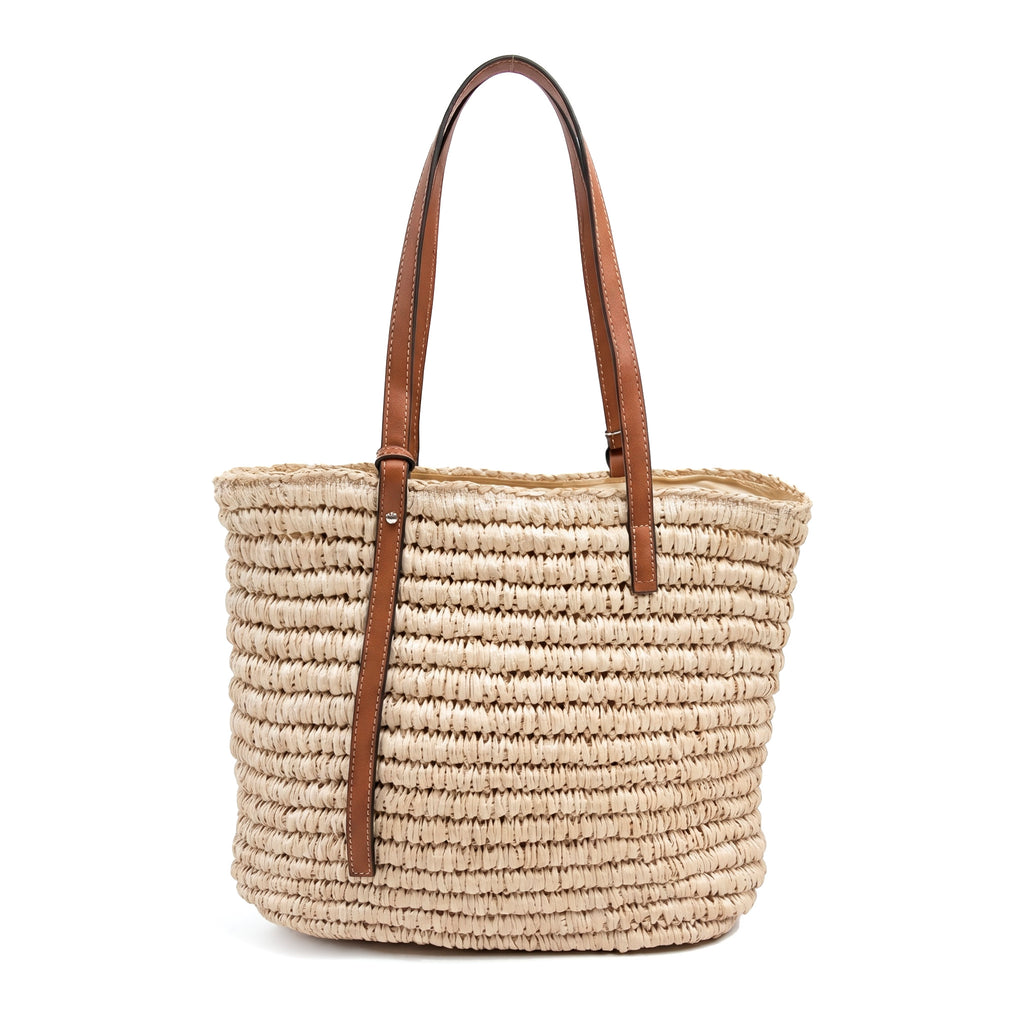 SOLARIS - Bolso capazo de rafia BEIGE